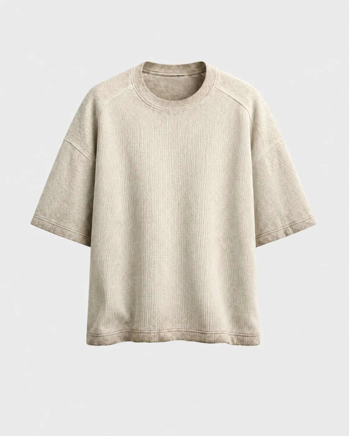 Oil Bege Waffle T-Shirt